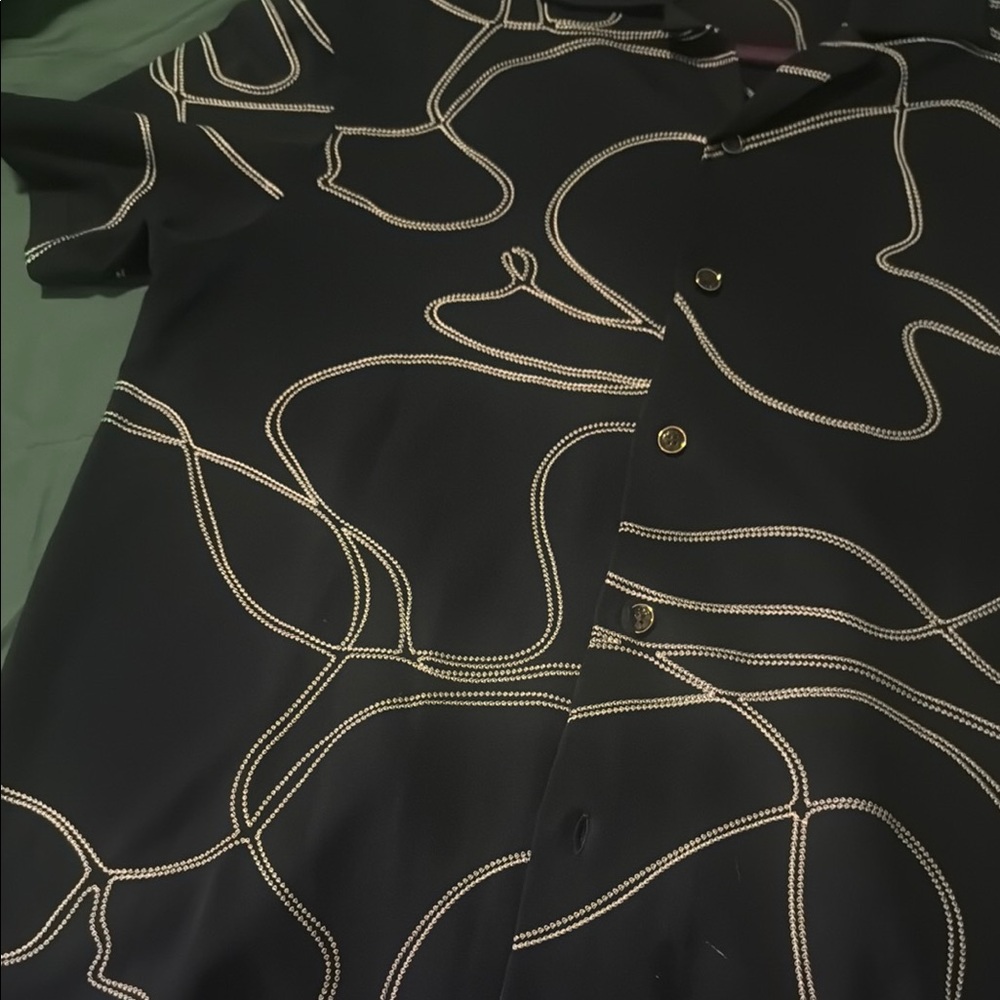 Reiss Blue Patterned Shirt - Picture 7 of 7